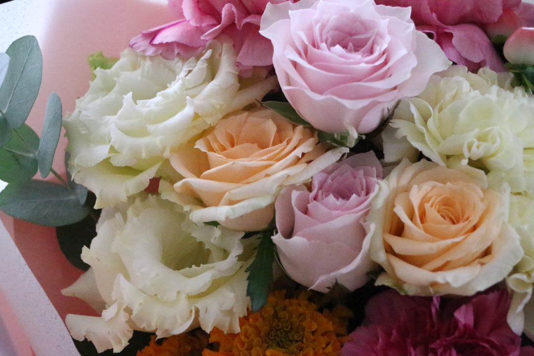 ピンク・黄色の花束  7,000円