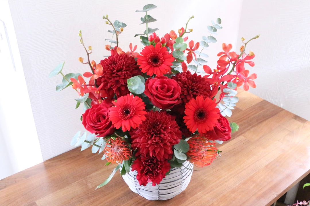 赤色のアレンジメント 10,000円