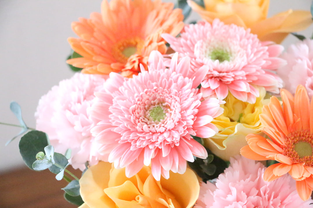 ピンク・黄色のアレンジメント  5,000円