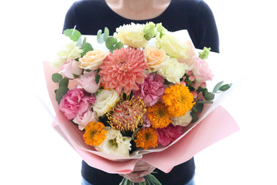 ピンク・黄色の花束  12,000円