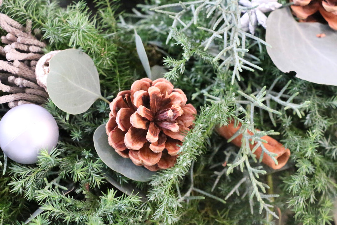 フレッシュクリスマスリース 生花 シルバー Mサイズ