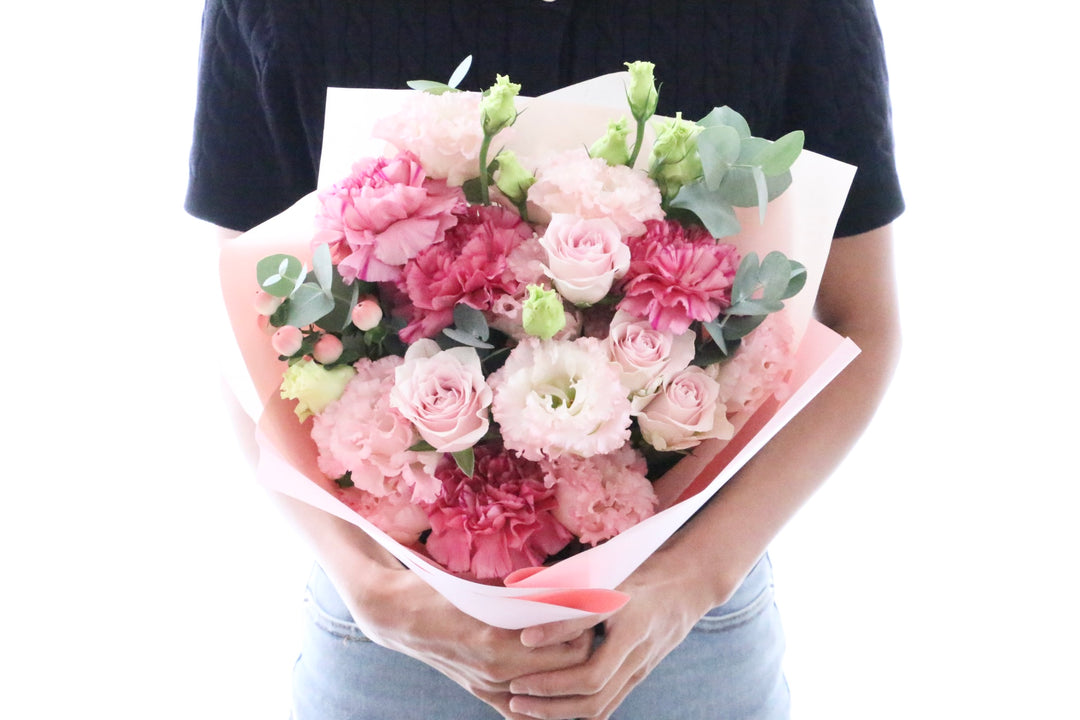 ピンク系の花束 8,000円