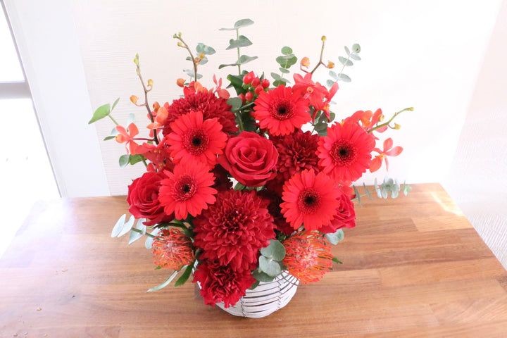 赤色のアレンジメント 12,000円