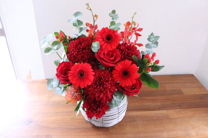 赤色のアレンジメント 8,000円