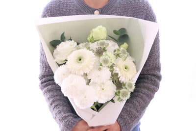 【供花】白色・グリーンのお供え花束 5,000円