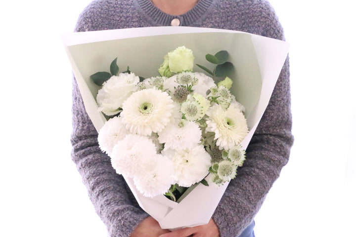 【供花】白色・グリーンのお供え花束 5,000円