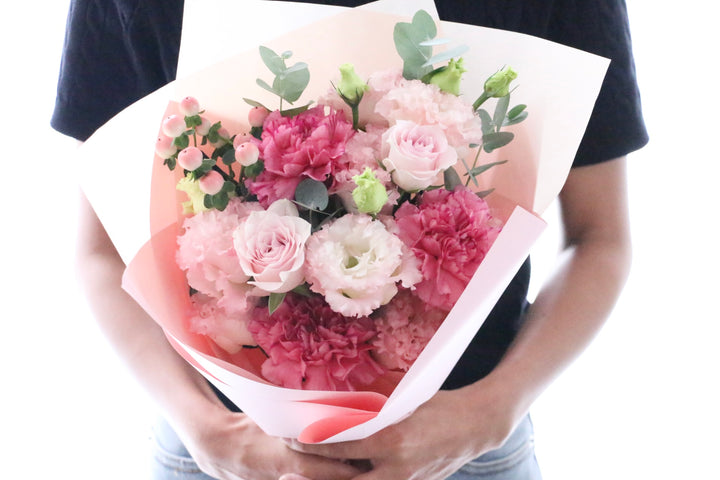 ピンク系の花束 5,000円