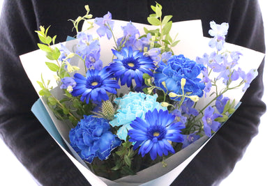 水色・青・白の花束 5,000円