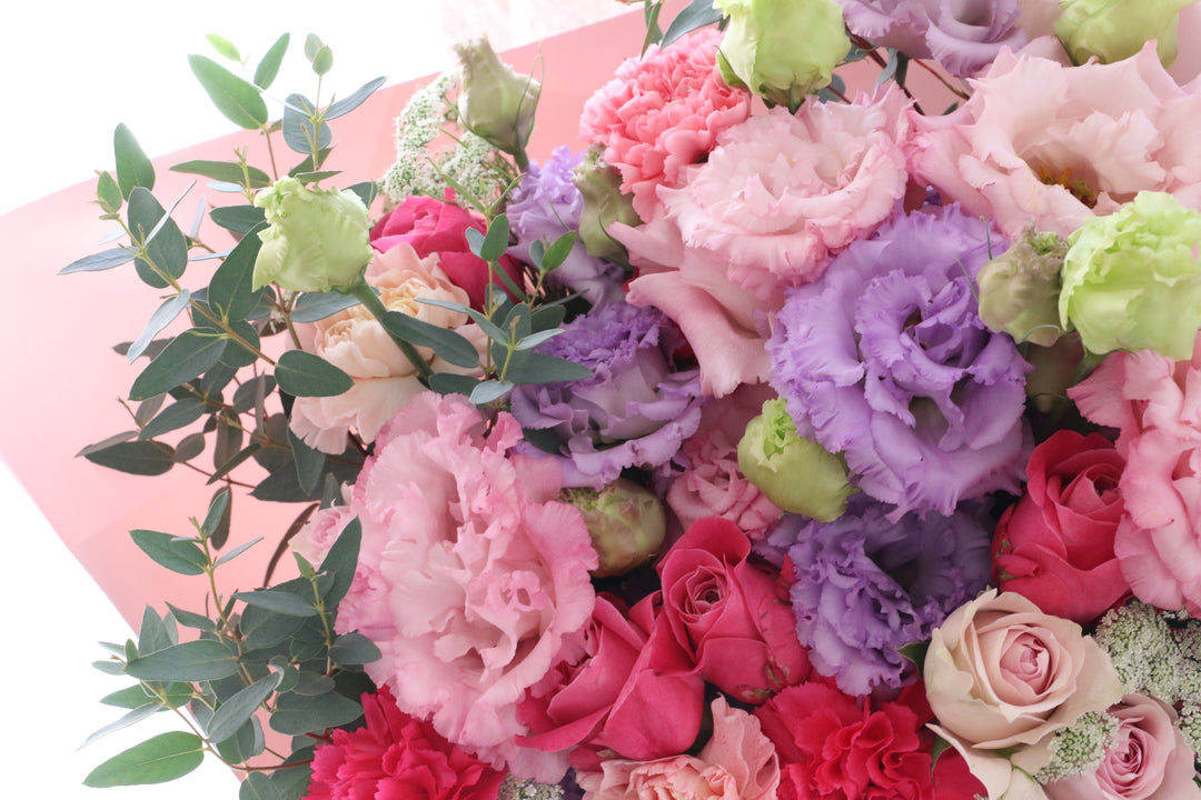 紫・ピンクの花束 15,000円