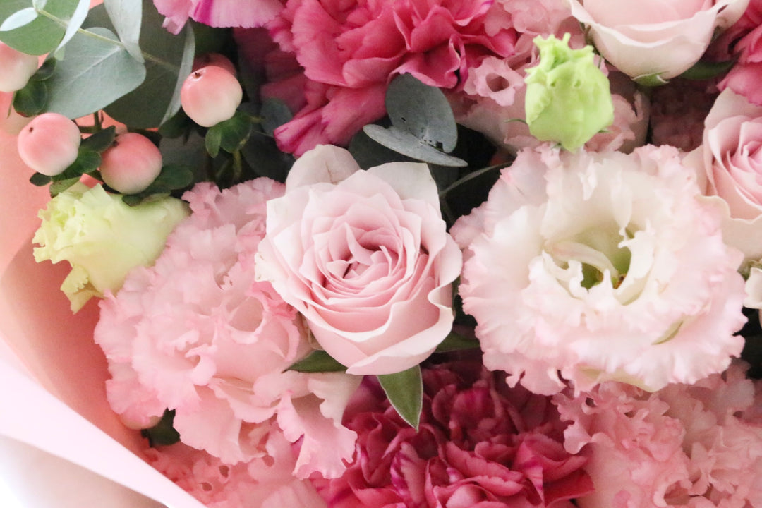 ピンク系の花束 8,000円