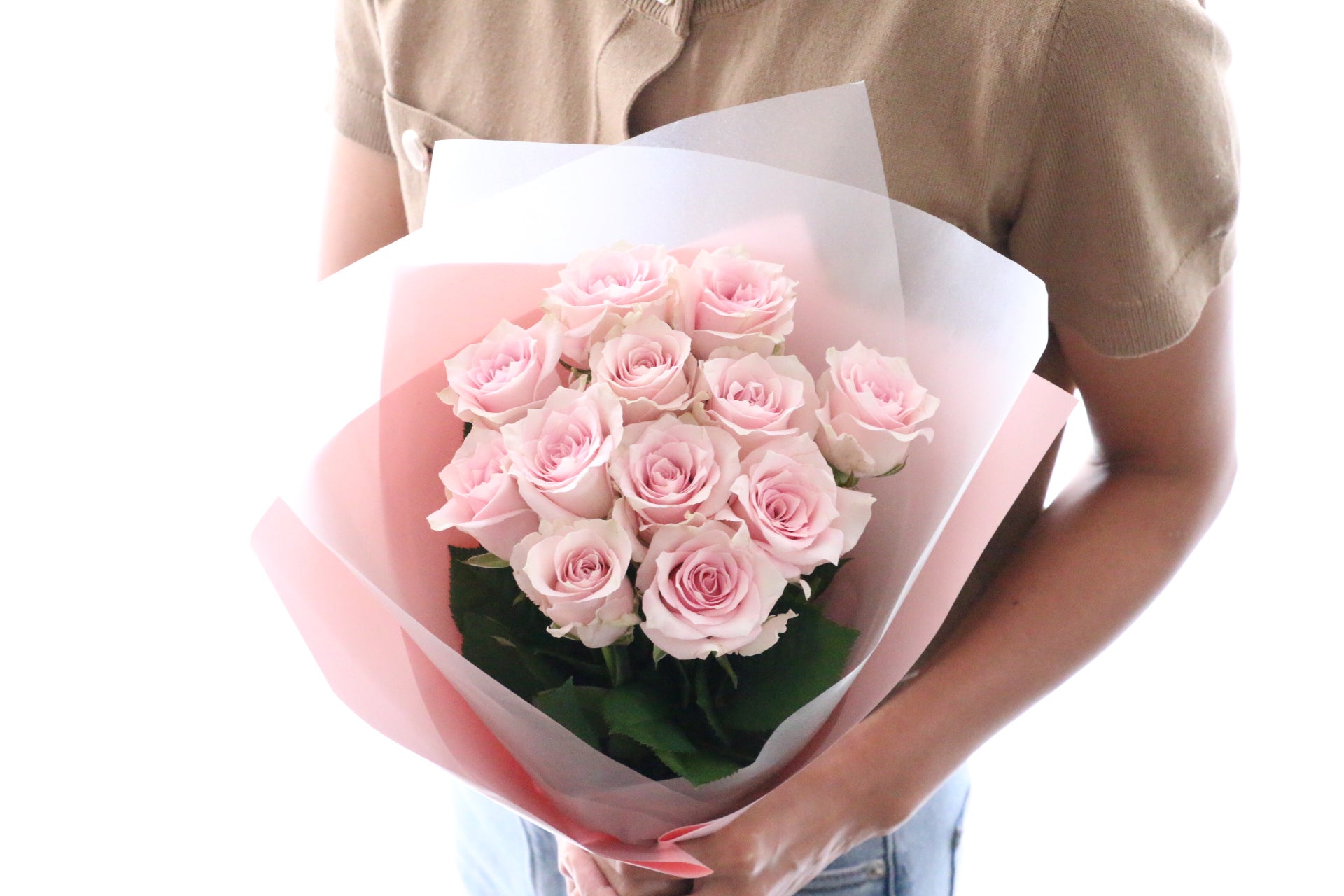 プロポーズのピンク色バラの花束（12本） – 花・花束の通販サイト
