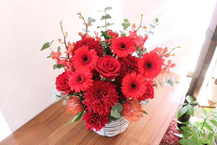 赤色のアレンジメント 12,000円