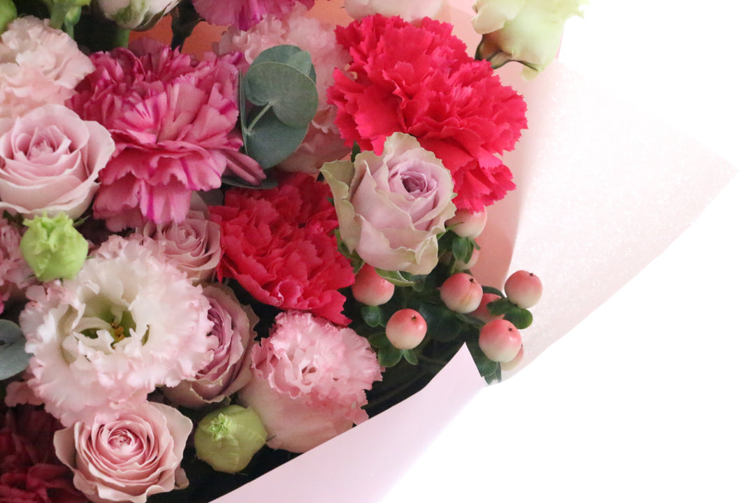 ピンク系の花束 15,000円