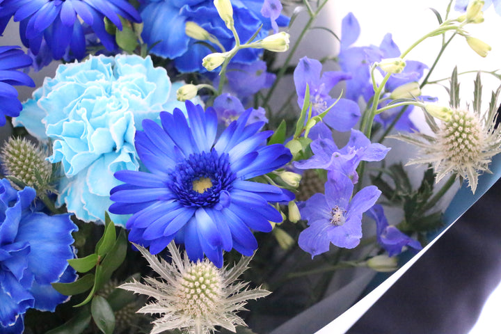 水色・青・白の花束 6,000円
