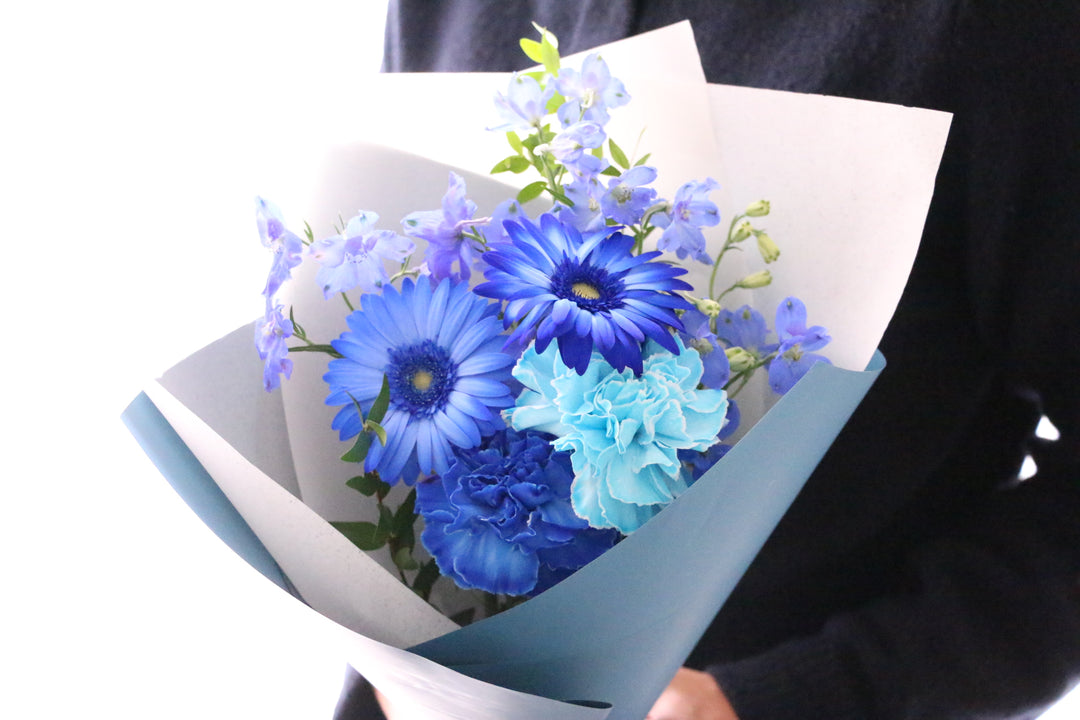 水色・青・白の花束 3,000円