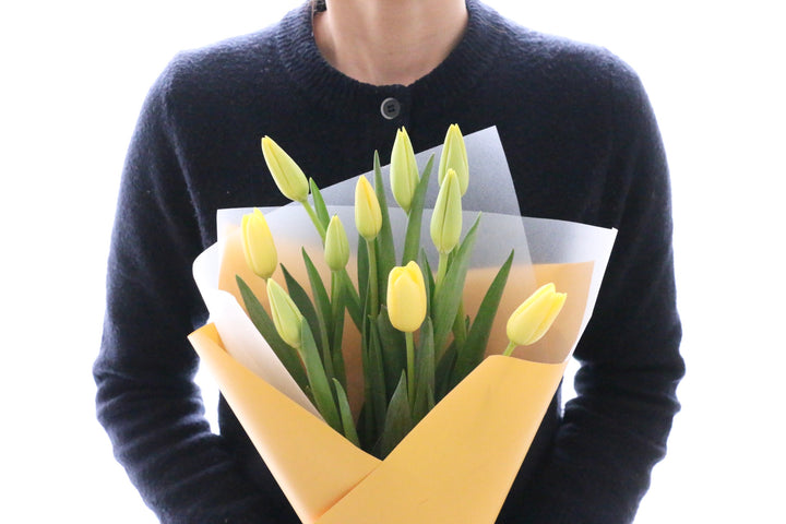黄色のチューリップの花束（10本）