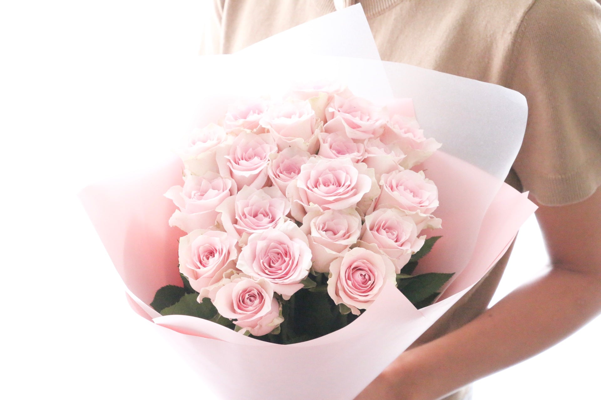 専用 ピンクホワイトバラの花束 ピンク色バラの花束（20本）-真心あるのみ – 花・花束の通販サイト