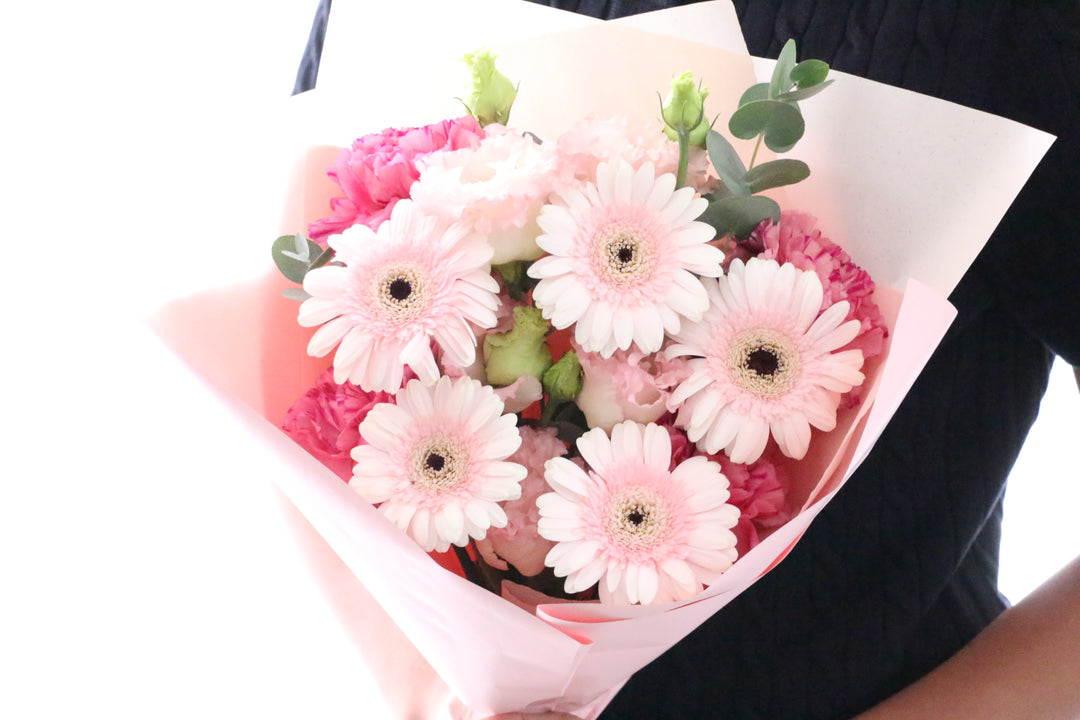 ピンクガーベラ入りの花束 Lサイズ 5,000円