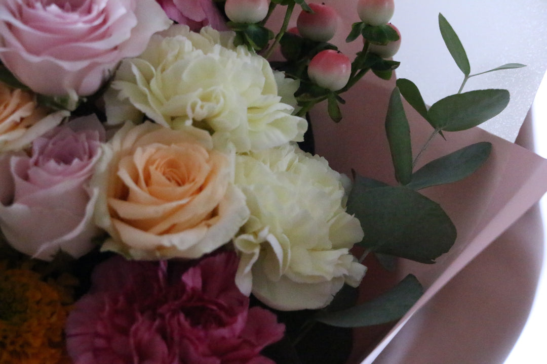 ピンク・黄色の花束  7,000円