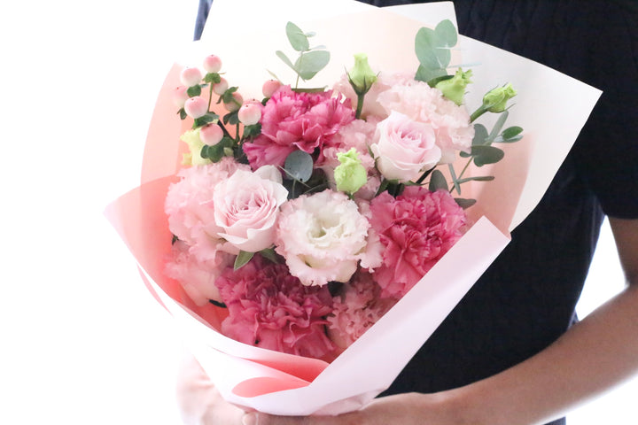 ピンク系の花束 5,000円