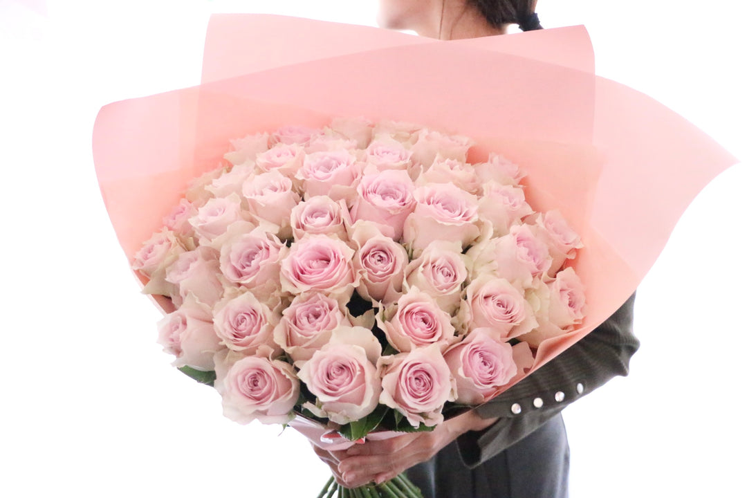 38本のピンク色のバラの花束-あなたと一緒にいたい