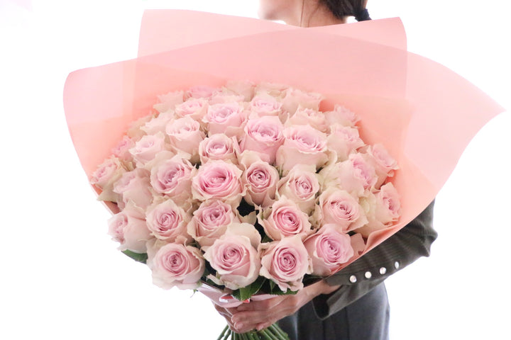 38本のピンク色のバラの花束-あなたと一緒にいたい