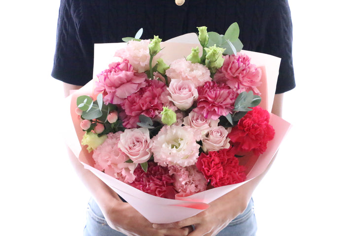 ピンク系の花束 9,000円