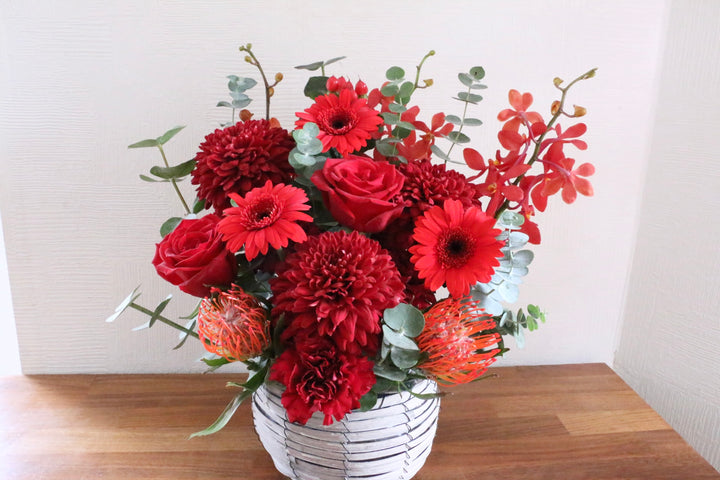 赤色のアレンジメント 9,000円