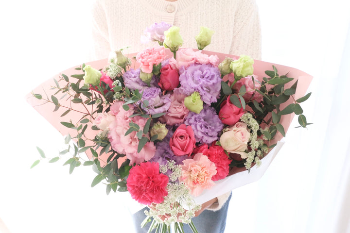紫・ピンクの花束 12,000円