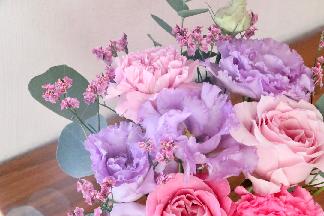 紫・ピンクのアレンジメント 4,000円