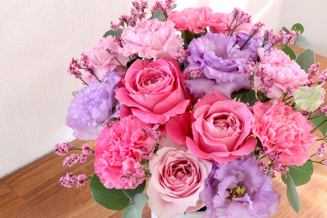 紫・ピンクのアレンジメント 7,000円